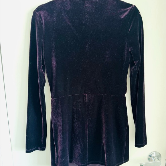 Joseph Ribkoff Velvet faux wrap top - Picture 2 of 7